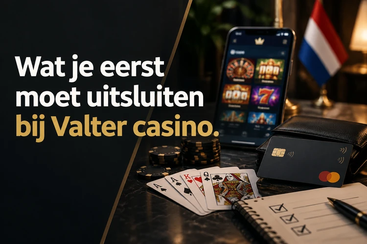 Wat je eerst moet uitsluiten bij Valter casino